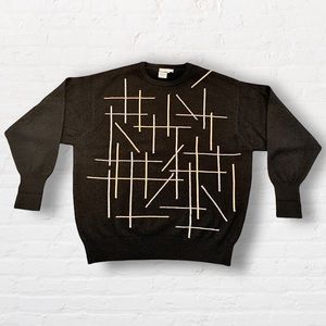 Tuttle Golf 100% Cashmere Sweater Scotland Hand Framed Intarsia VTG Men's XL